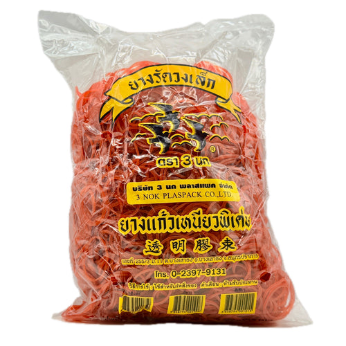 3 Nok Plaspack red rubber bands large bulk pack Thai brand