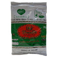 Green tea mix package with branding on a white background