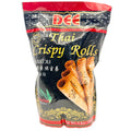 Packaging of Thai Crispy Rolls with DEE branding on a white background