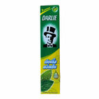 Darlie toothpaste packaging with green and yellow design on a white background