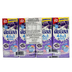 Four boxes of Dutch Mill Blueberry 4-in-1 drink mix on a white background