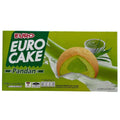 Euro Cake Pandan packaging with a green background