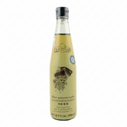 Bottle of gluten-free soy sauce on a white background