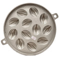 Aluminium 12 cavity Thai dessert mould bua loy on white background