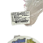 Aluminium wok pan 16 inch label showing 38cm size, aluminium material and frying usage instructions