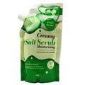 Anity Creamy Salt Scrub Moisturizing Cucumber Aloe Vera 350ml green spouted pouch front