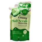 Anity Creamy Salt Scrub Moisturizing Cucumber Aloe Vera 350ml green spouted pouch front