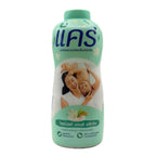 Green bottle with a label featuring a couple and text on a white background