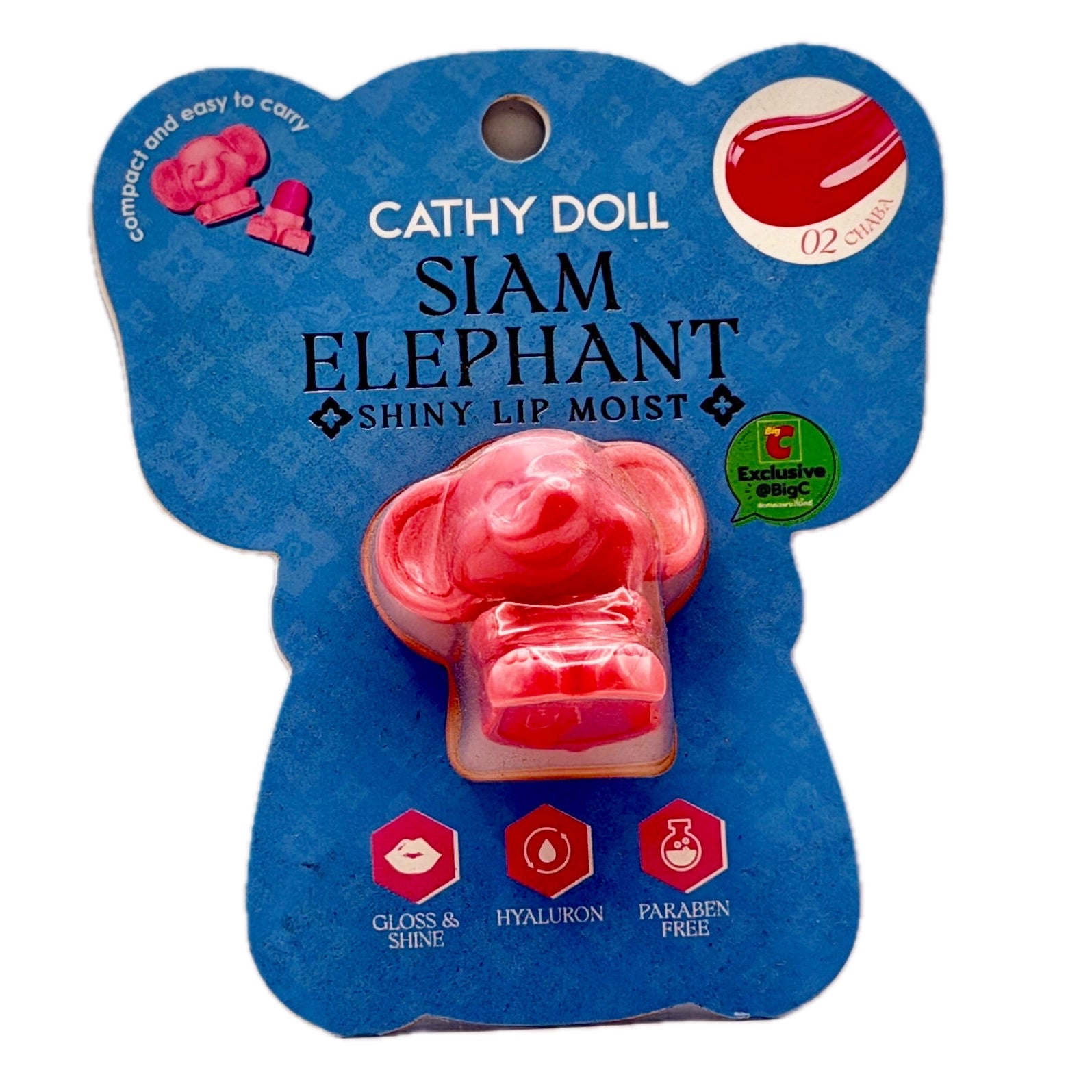 Cathy Doll Siam Elephant Shiny Lip Moist 02 Chaba | Thai Beauty