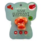 Cathy Doll Siam Elephant Shiny Lip Moist 03 Gaysorn in metallic copper elephant-shaped case on teal card