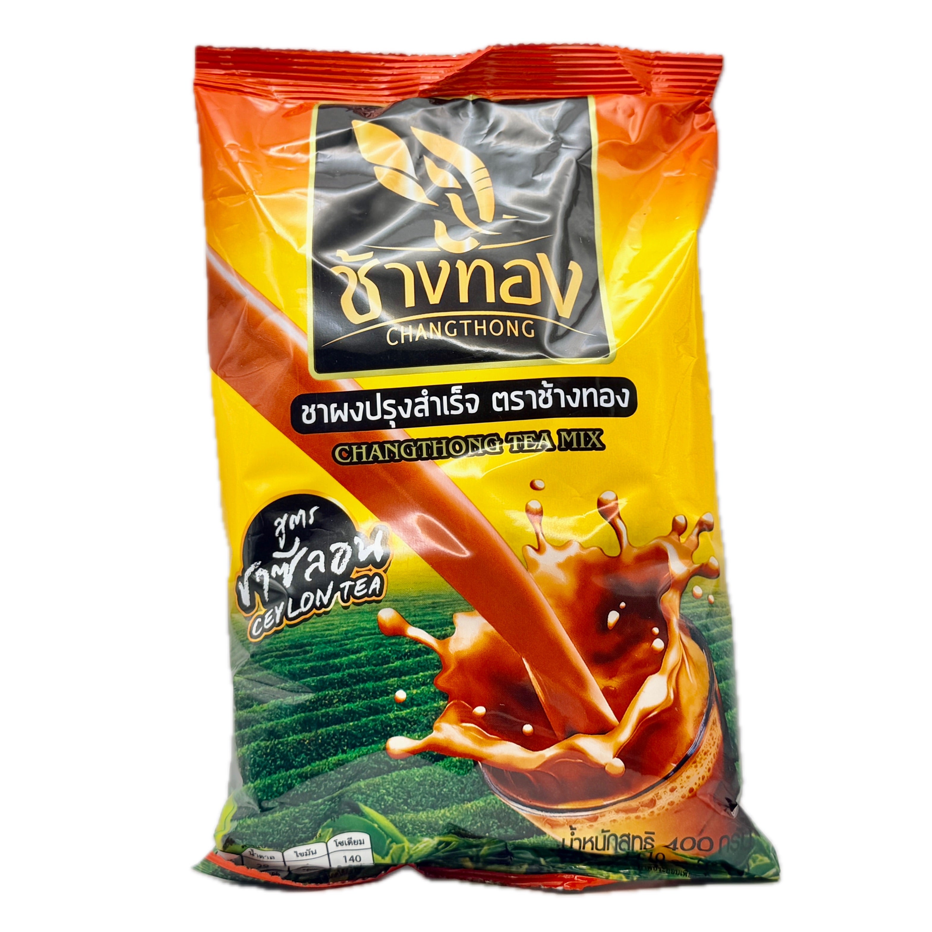 Changthong Ceylon Tea Mix Powder 400g orange bag front on white background