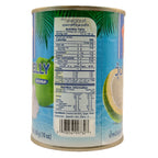 Chef's Choice Coconut Jelly in Syrup back label showing nutrition facts and barcode
