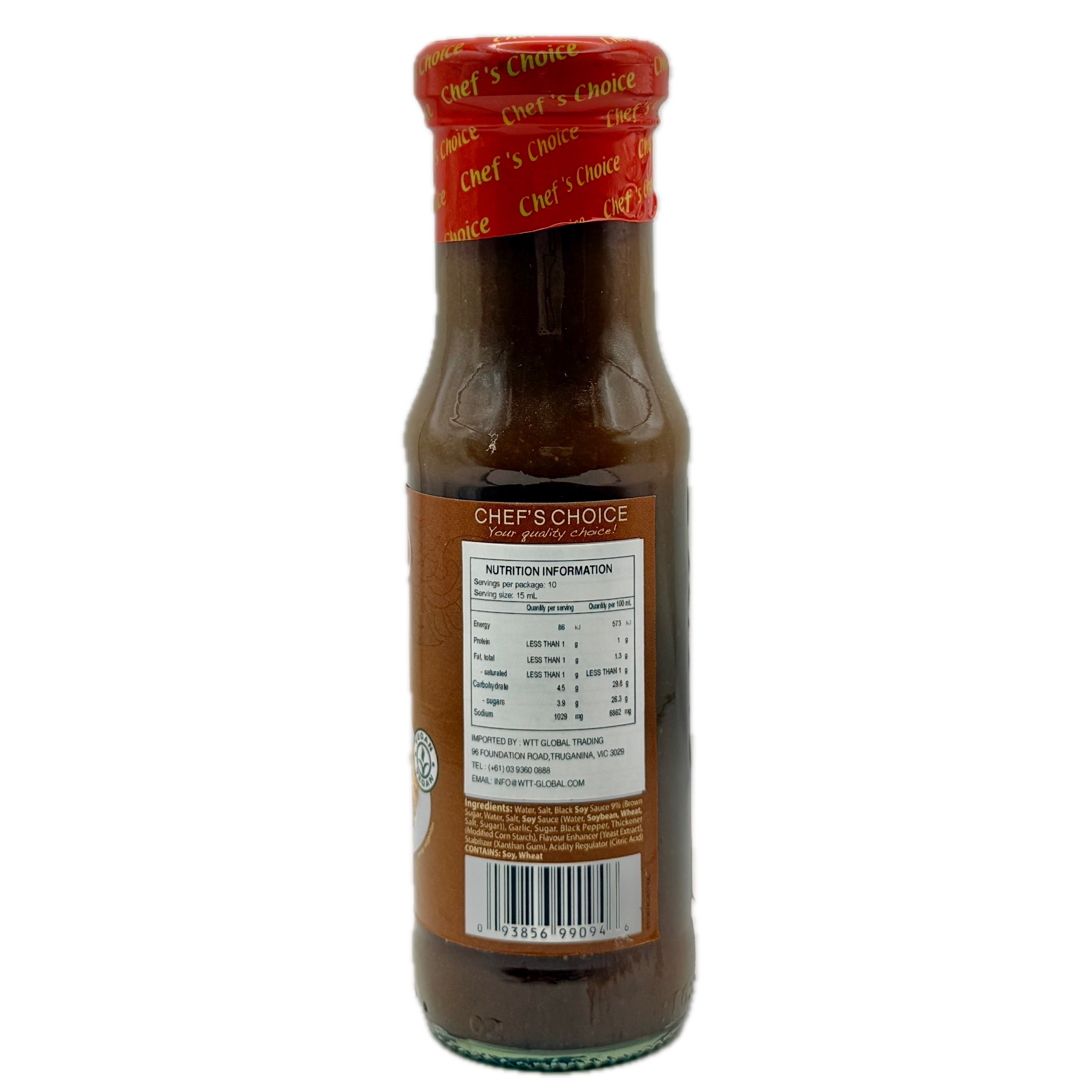 Chef's Choice fried rice sauce 150ml back nutrition ingredients label