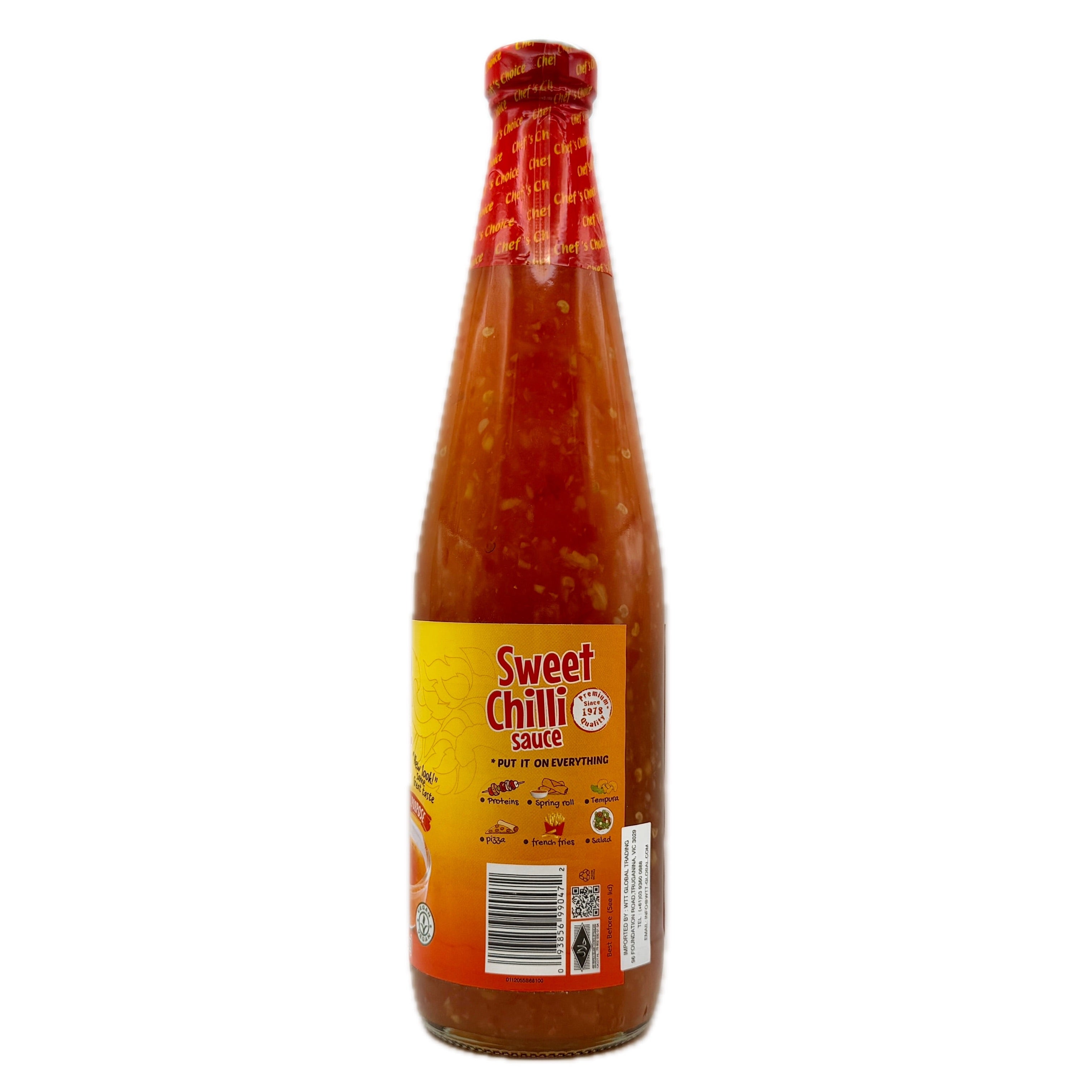 Chef's Choice Sweet Chilli Sauce 700ml - Back Label