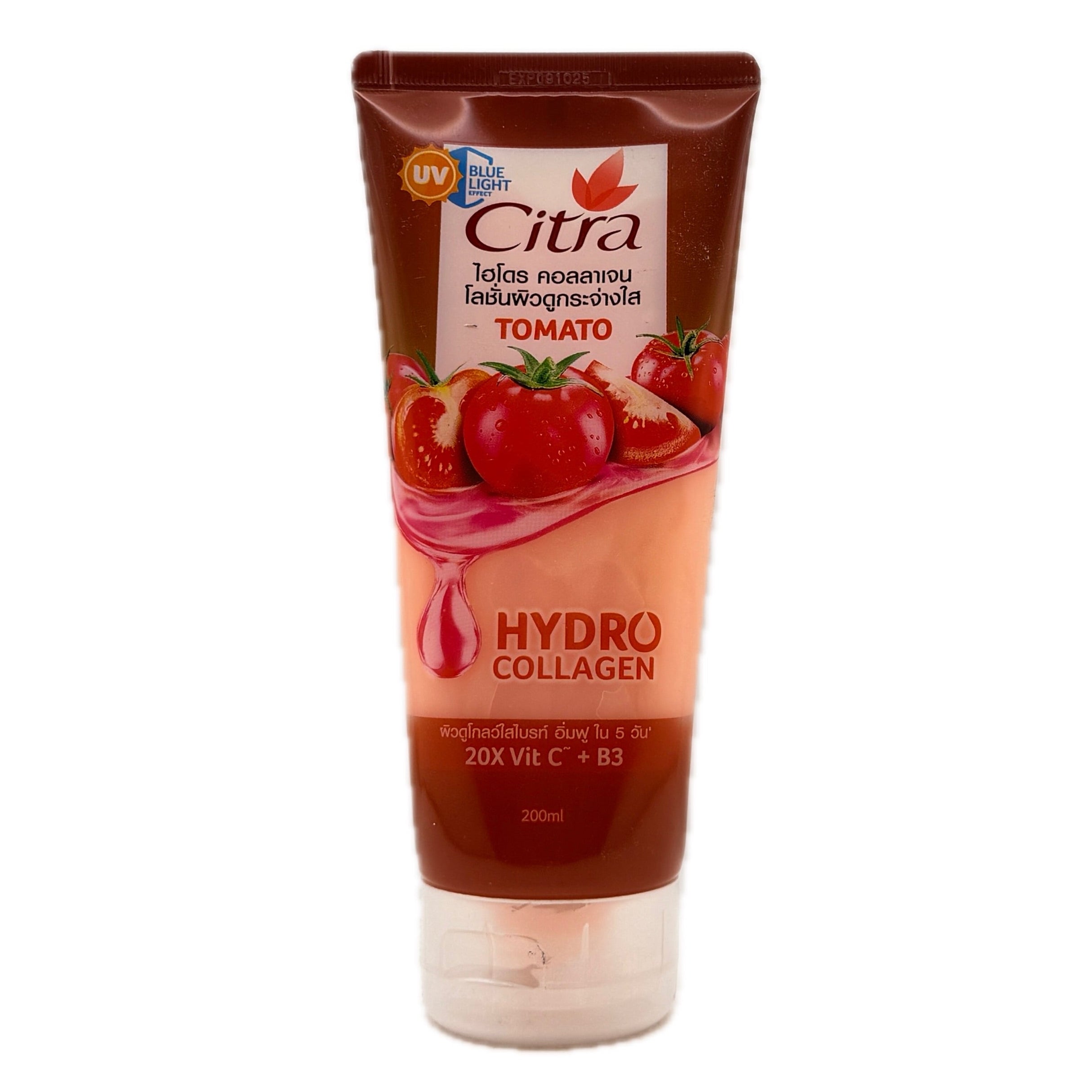 Citra Hydro Collagen Bright Lotion Tomato 20X Vitamin C B3 200ml Front