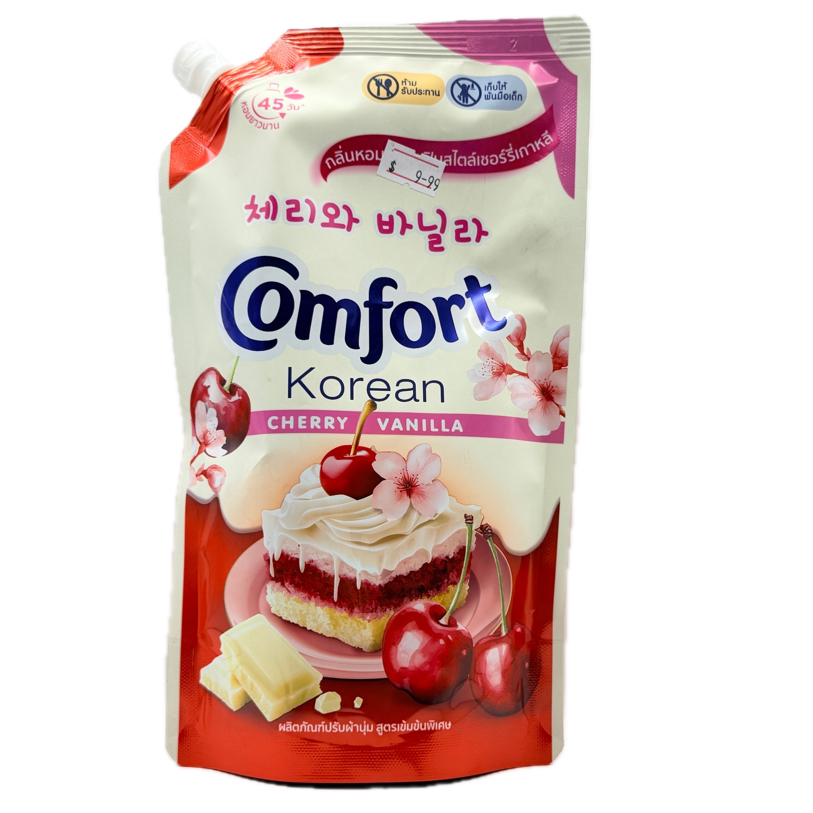 Comfort Korean Cherry Vanilla Fabric Softener 470ml front view