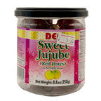 DEE Sweet Jujube Red Dates Seedless 250g jar front view Thailand