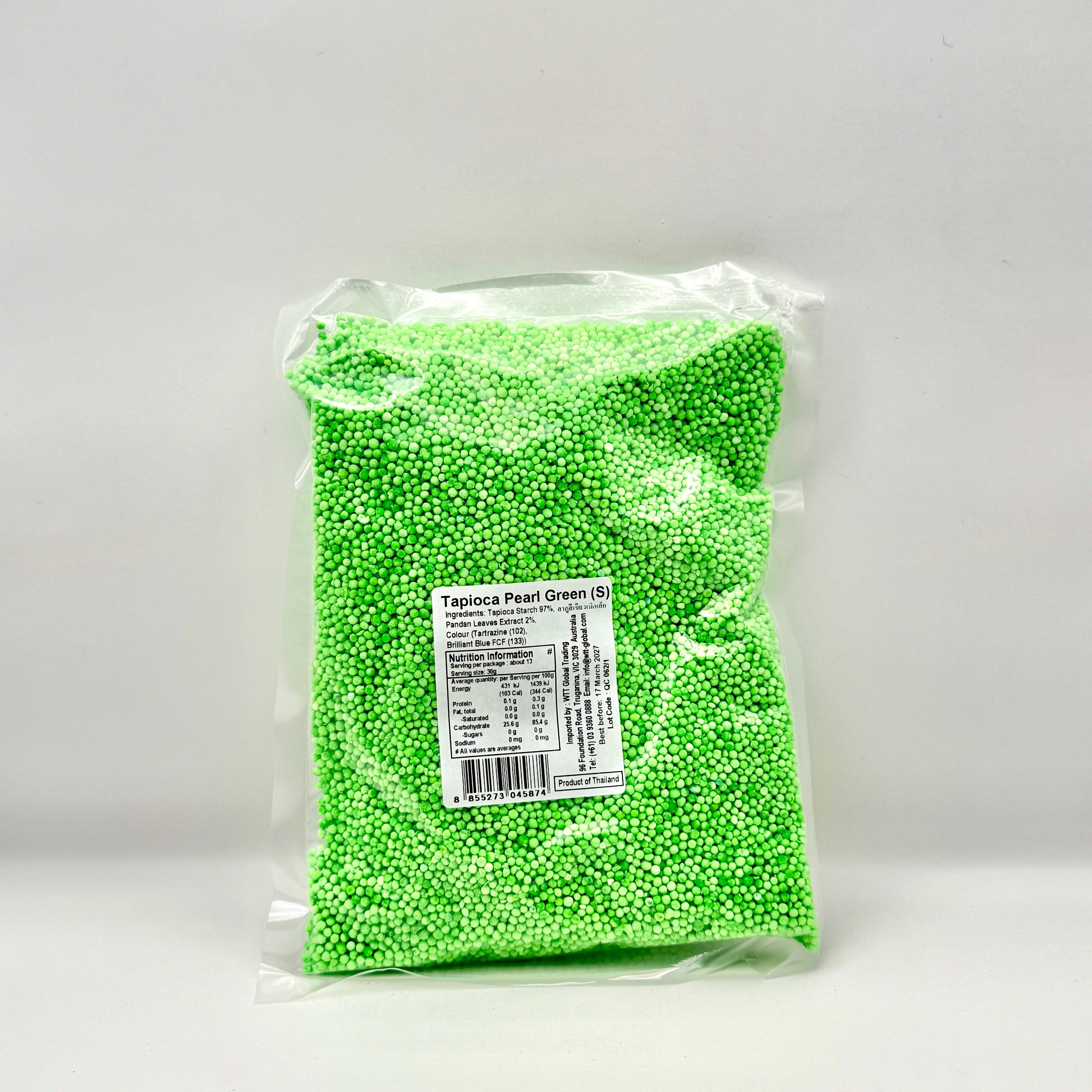 DEE Tapioca Pearl Green (Small) 400g — Pandan Tapioca