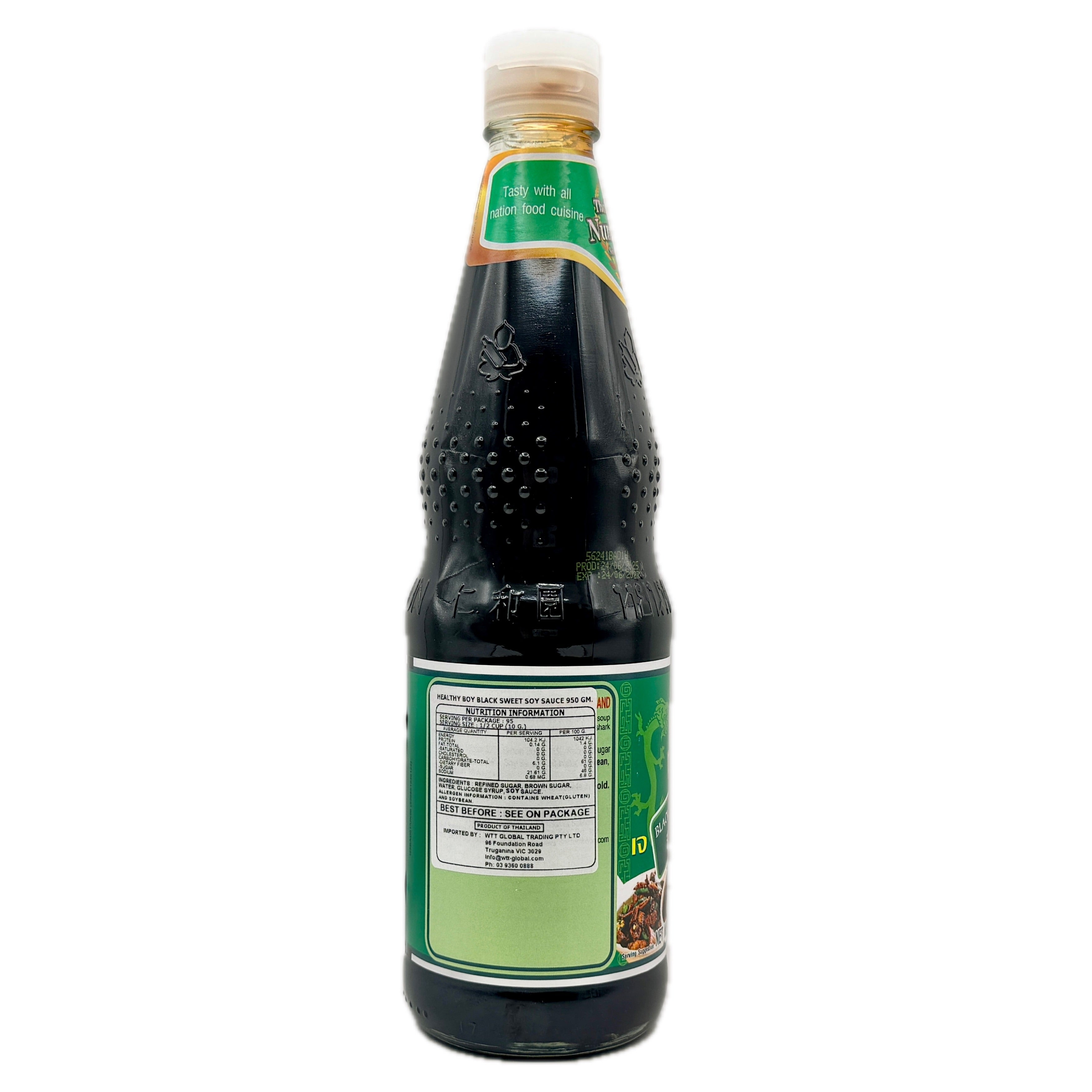 Dek Som Boon Black Sweet Soy Sauce 950g alternate back label English