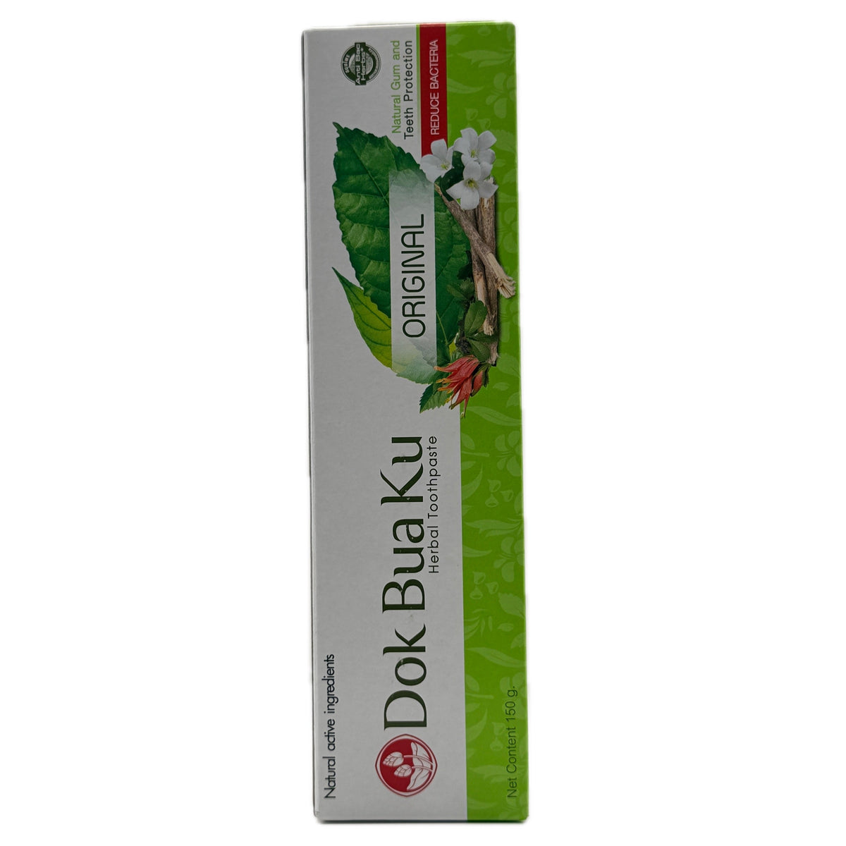 Dok Bua Ku original herbal toothpaste 150g green box front view