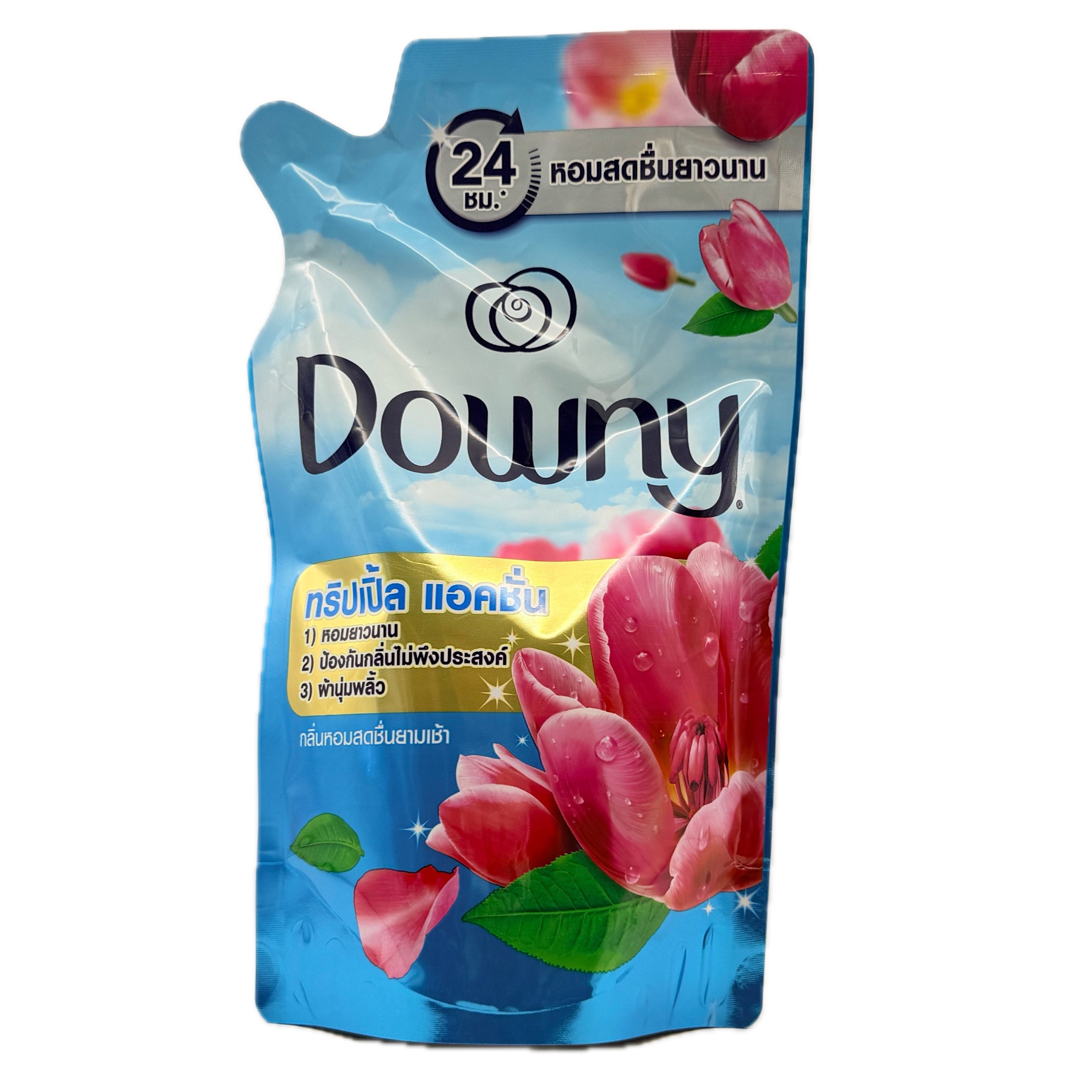 Downy Triple Action Morning Fresh Fabric Softener Refill 470ml front view