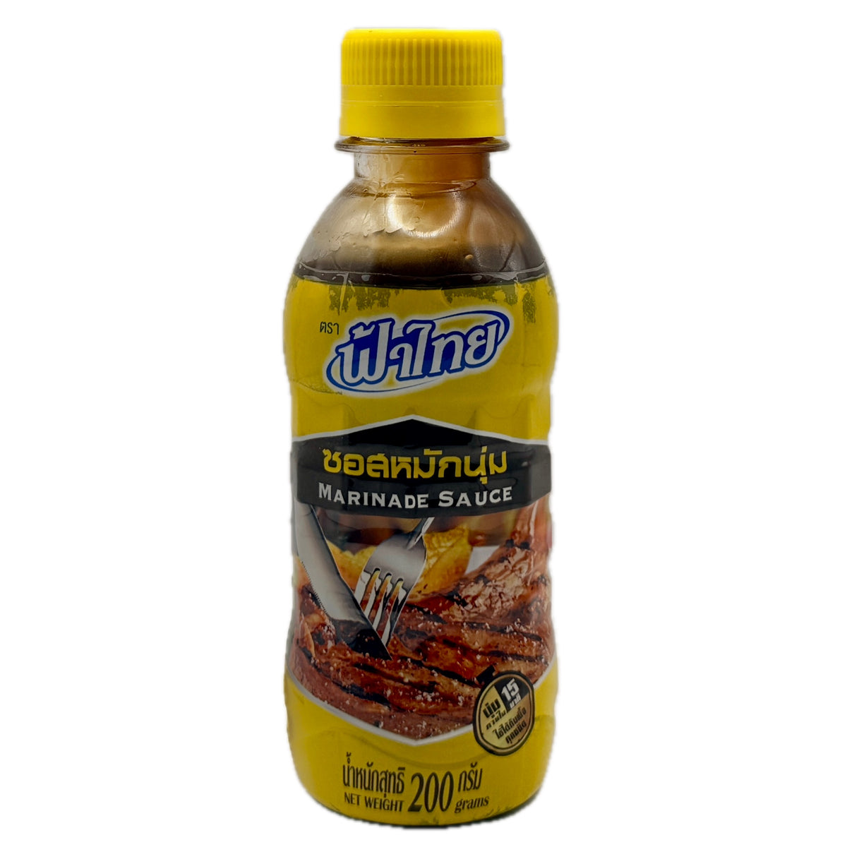Fa Thai Marinade Sauce yellow bottle 200g front label