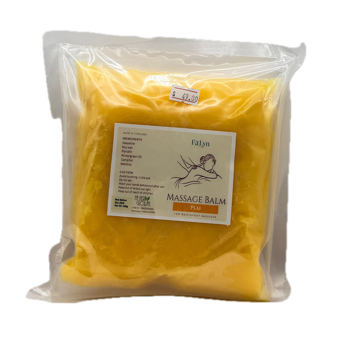 FaLyn Massage Balm – Plai (Ginger Root) 500g