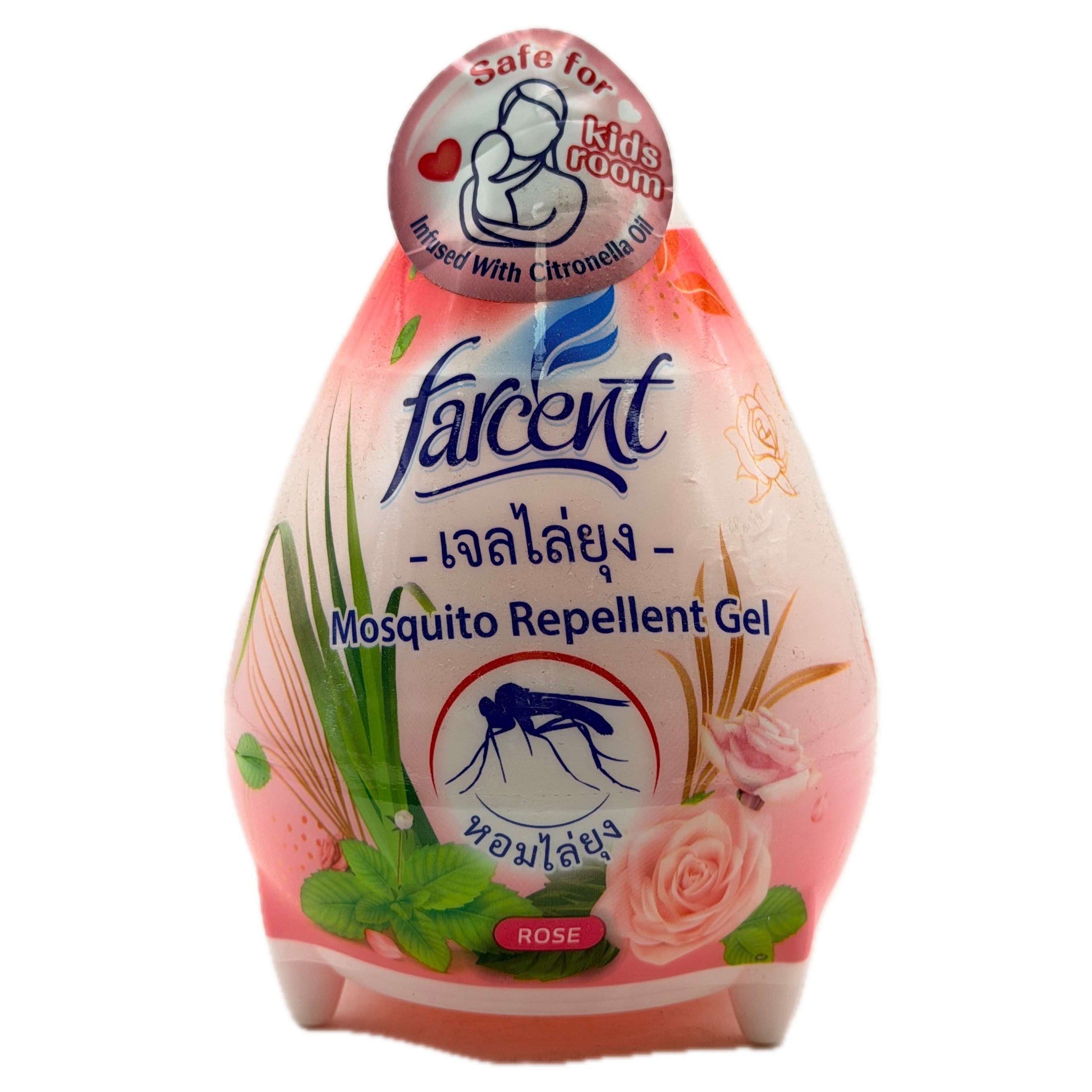 Farcent mosquito repellent gel rose 170g pink decorative bottle front