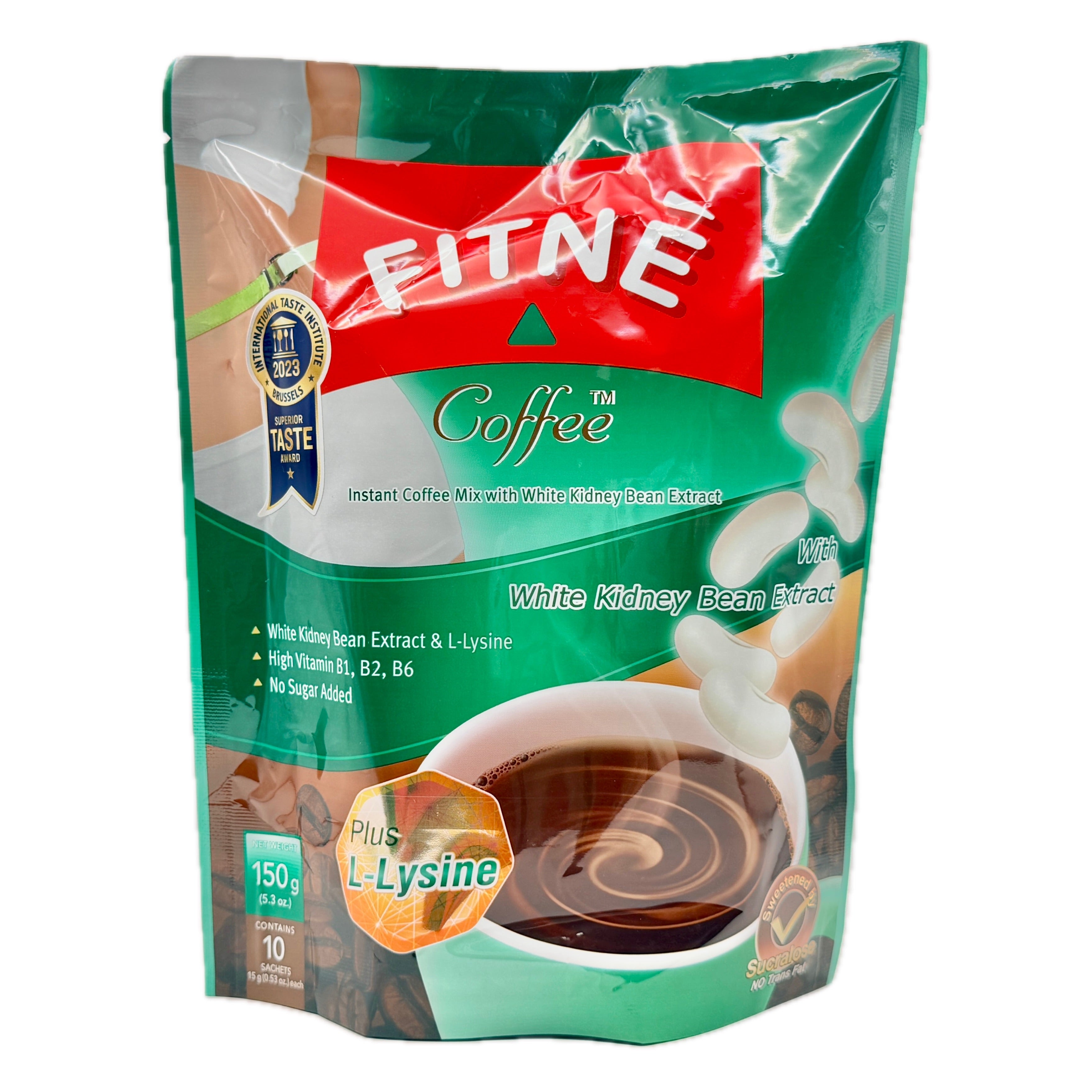 Fitne coffee instant mix white kidney bean extract 150g 10 sachets no sugar added