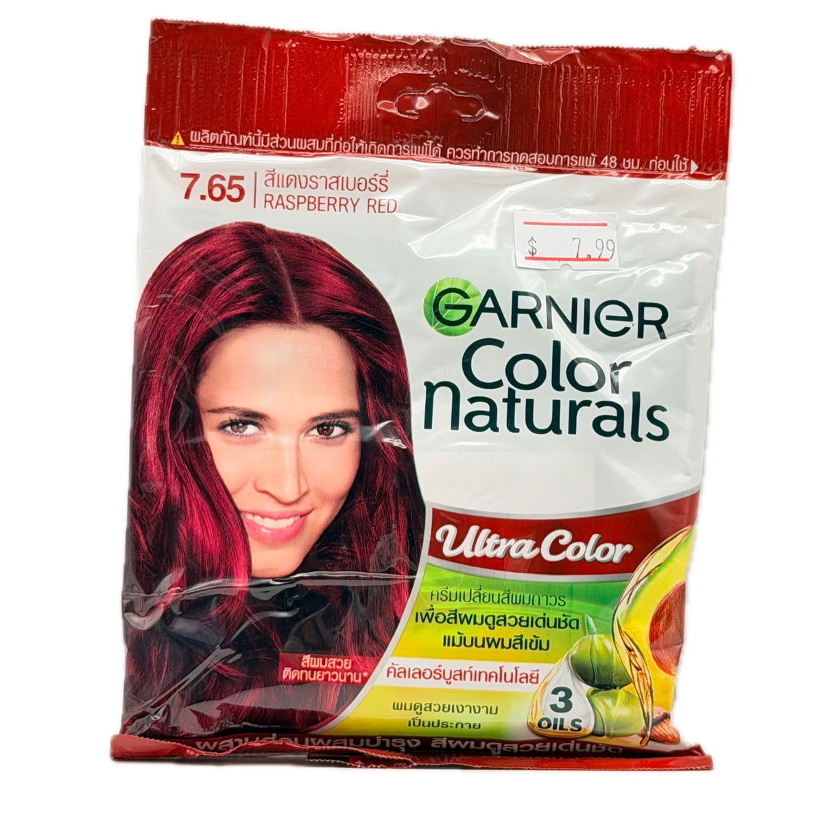 garnier color naturals ultra color raspberry red 765 front