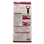 Kiwi Pro Peeler back with usage instructions on white background