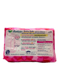 Laurier Soft & Safe Maxi Day Sanitary Pads back package with product info in Thai and English