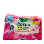 Laurier Soft and Safe Maxi Wing Max Day Sanitary Napkin 22cm 16pcs pink packaging front