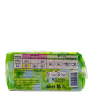 Laurier Soft & Safe Slim Day Sanitary Pads side panel with size chart and ingredients