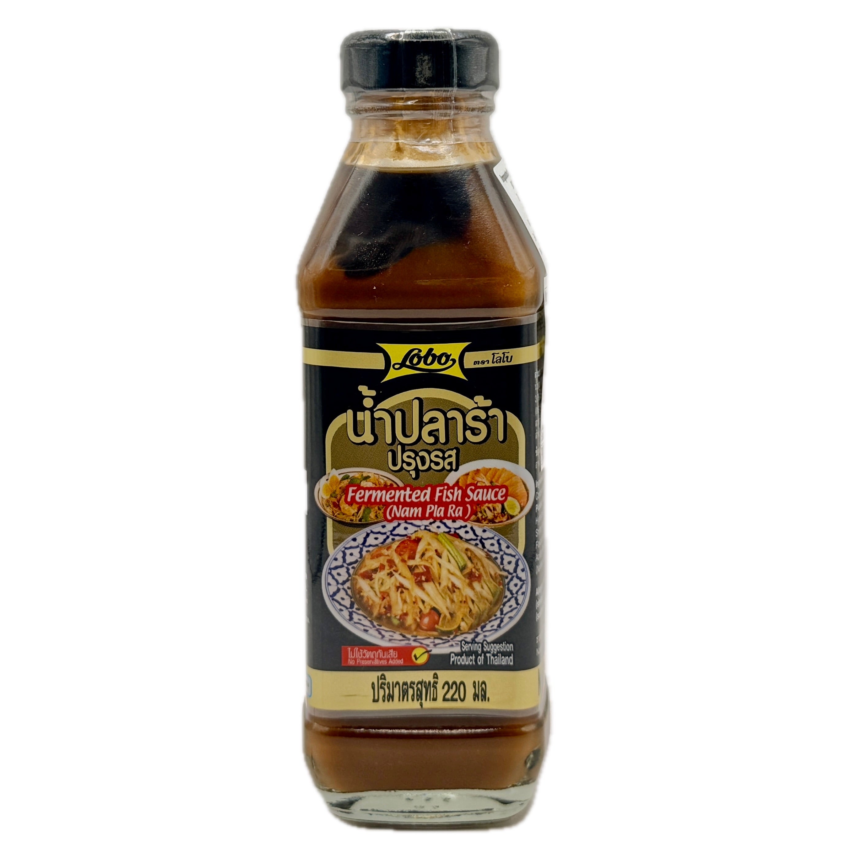 Lobo fermented fish sauce nam pla ra 220ml black label front