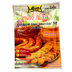 Packaged Northern Thai Sausage Set on a white background