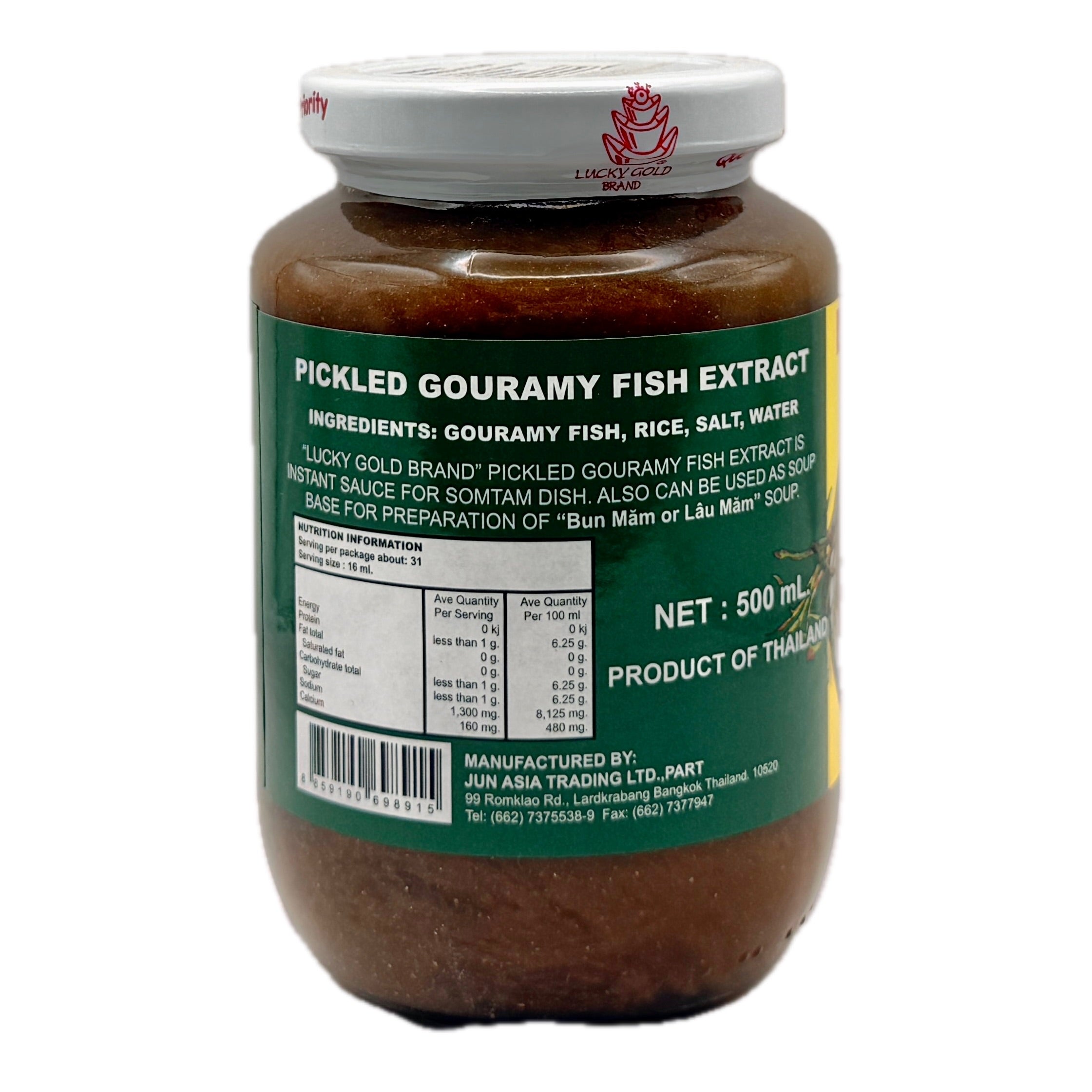 Lucky Gold Nuoc Cot Mam 500ml back label preparation instructions