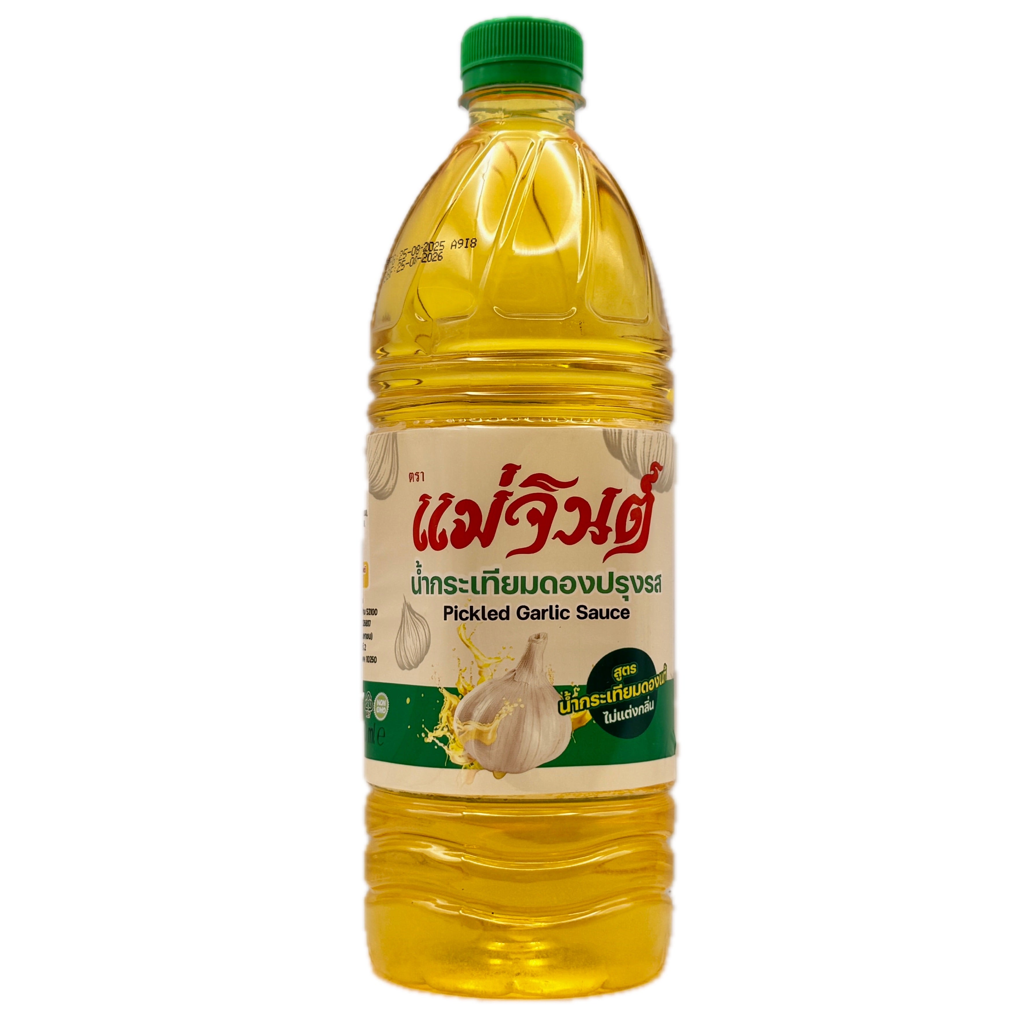 Maejin Pickled Garlic Sauce 950ml bottle green cap front label view