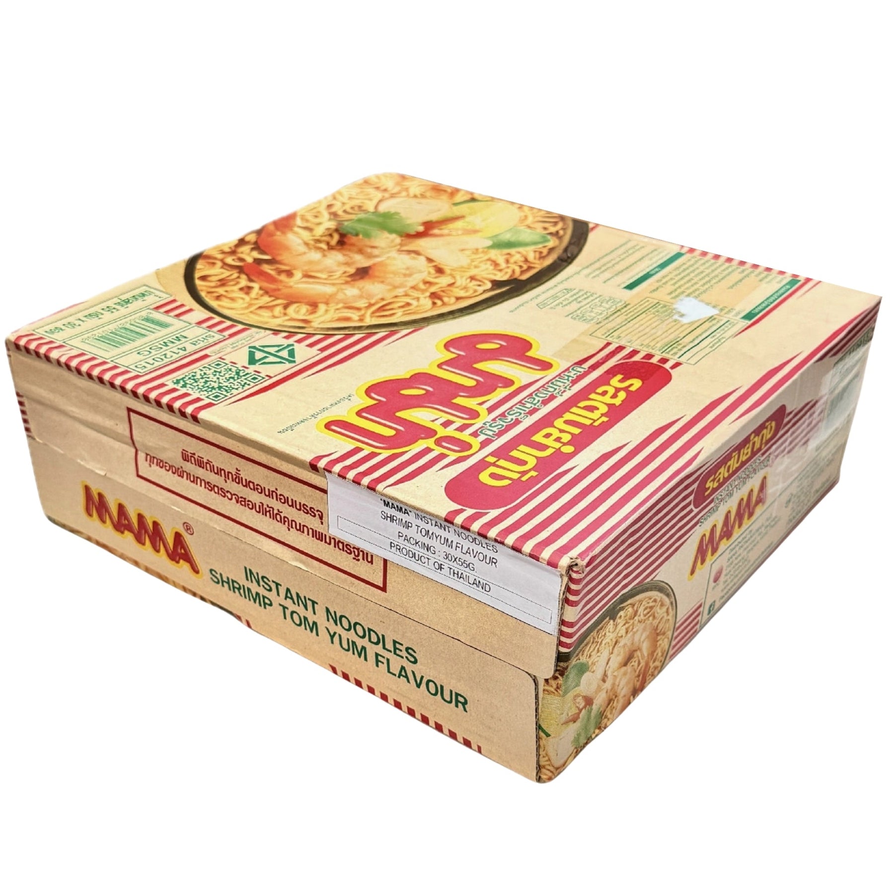 Mama Instant Noodle Shrimp Tom Yum Flavour – Box of 30 × 55g