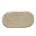Natural loofah luffa scrub pad oval shaped on white background