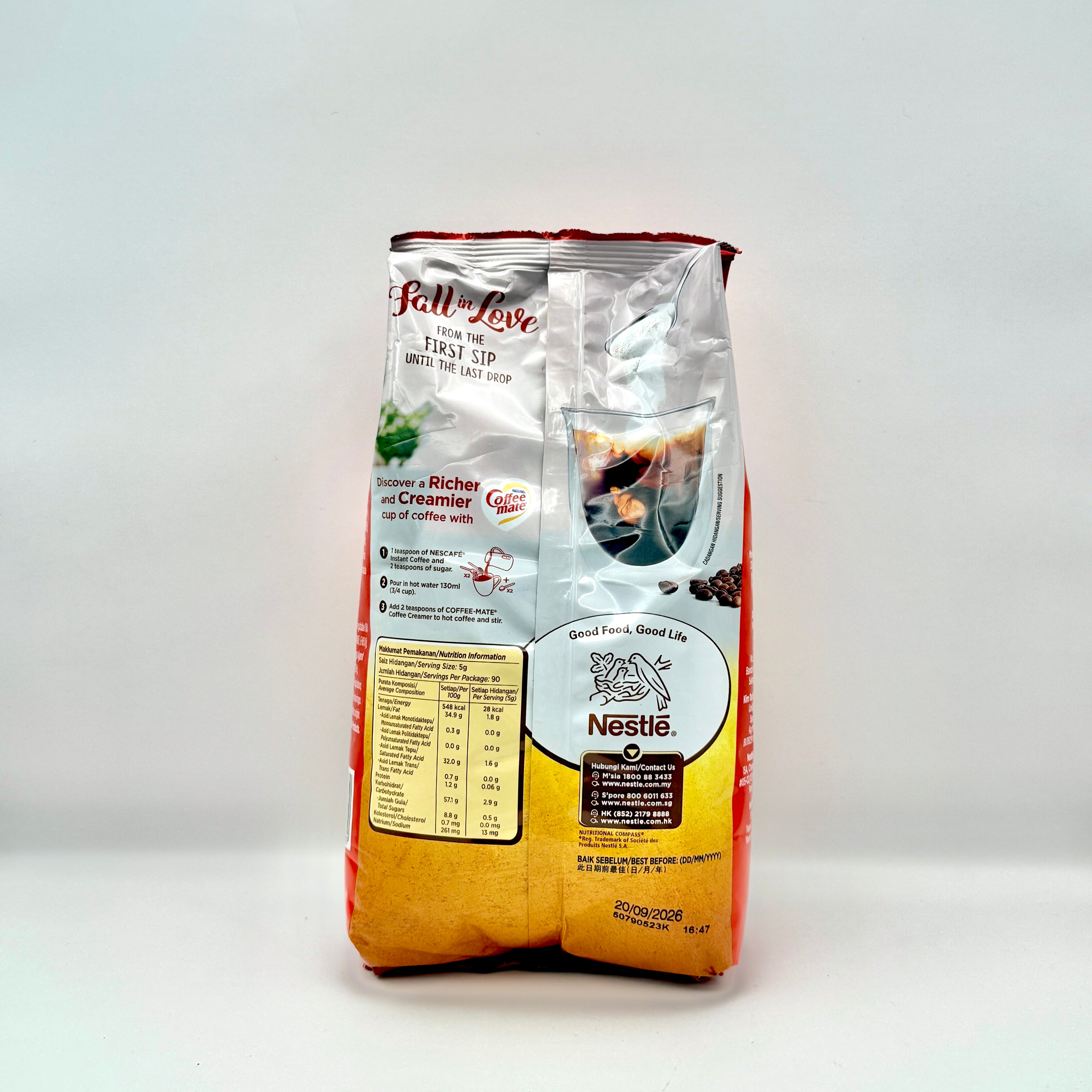 Nestlé Coffee-mate Coffee Creamer Refill Bag 450g (Makes 90 Cups)
