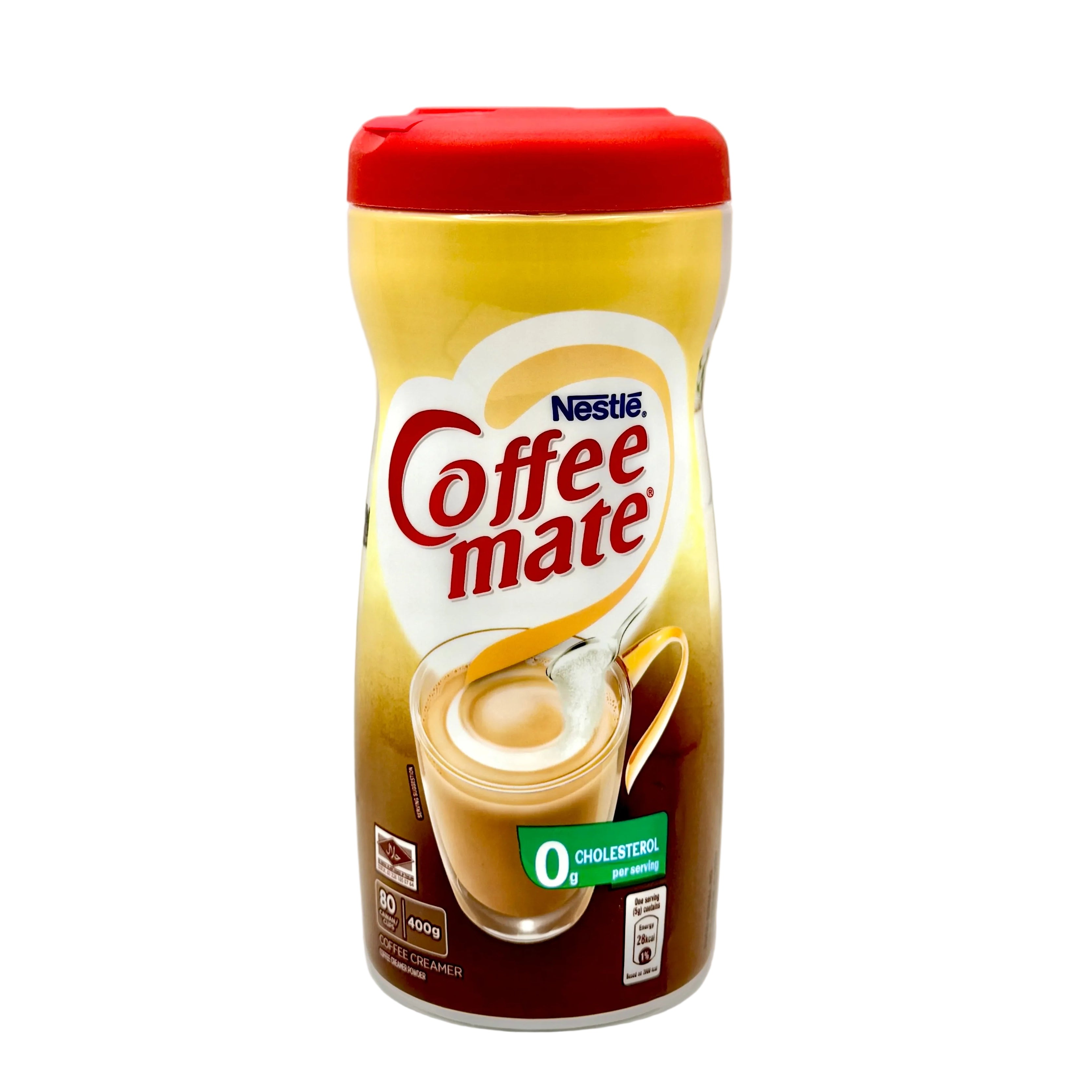 Jar of Nestle Coffee-mate on a white background