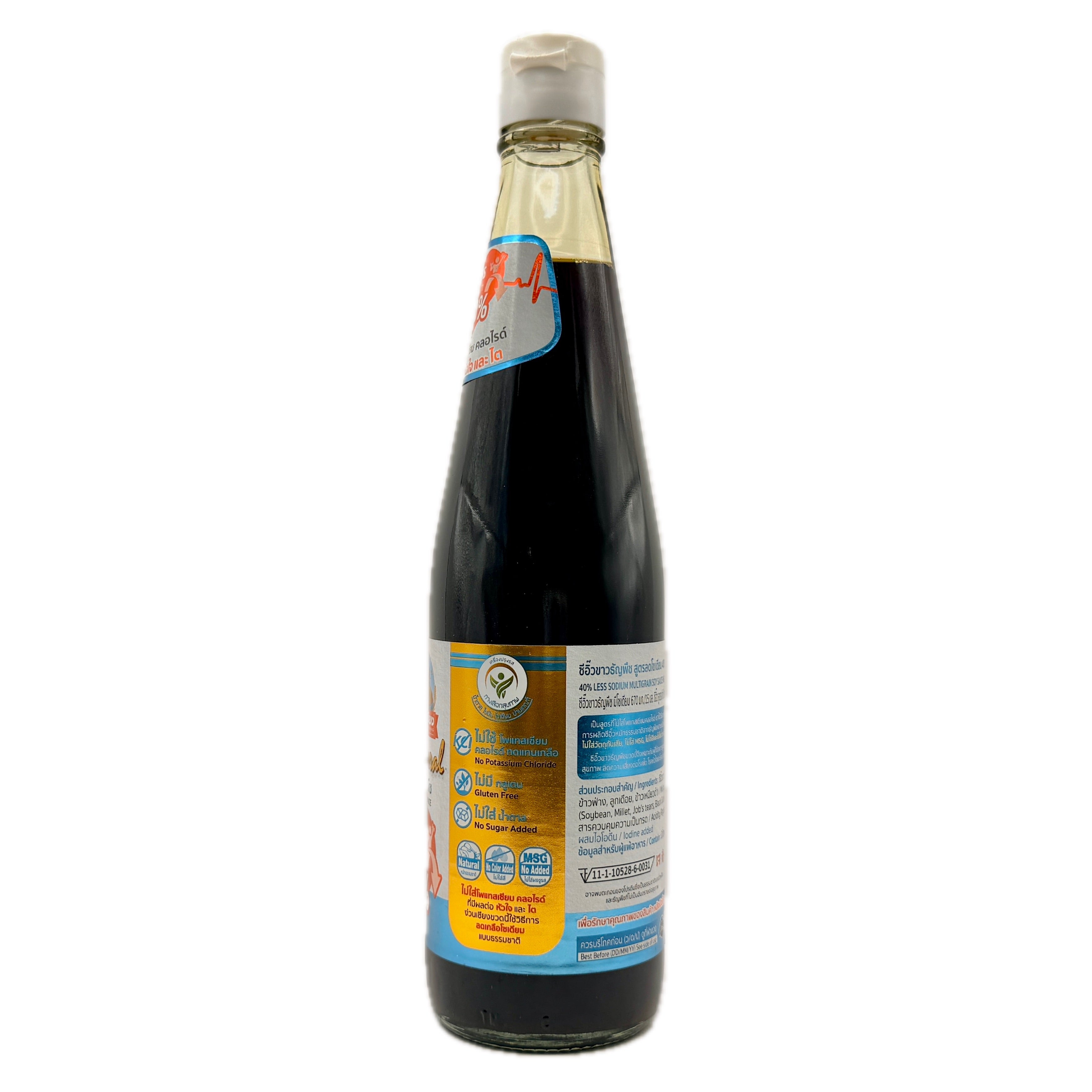 Nguan Chiang Go Natural Multigrain Soy Sauce 500ml back label health claims