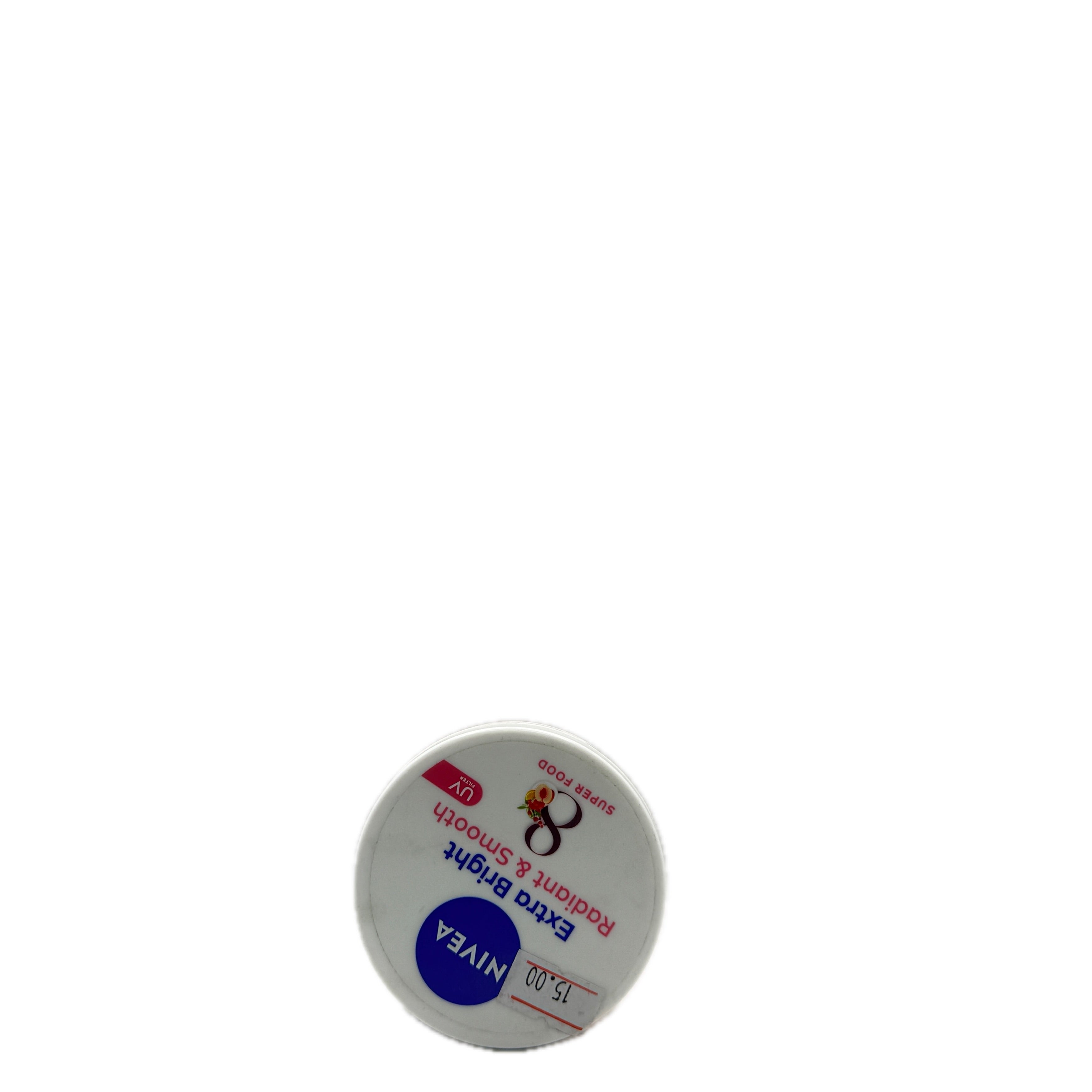 Nivea Extra Bright Radiant and Smooth UV Body Cream 100ml lid top view