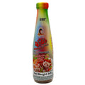 Nongporn brand Thai spicy salad dressing bottle 345g with rainbow label front view