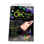 OK Herbal by M-Joy Color Care Shampoo Dark Brown Butterfly Pea Ginseng 30ml Front