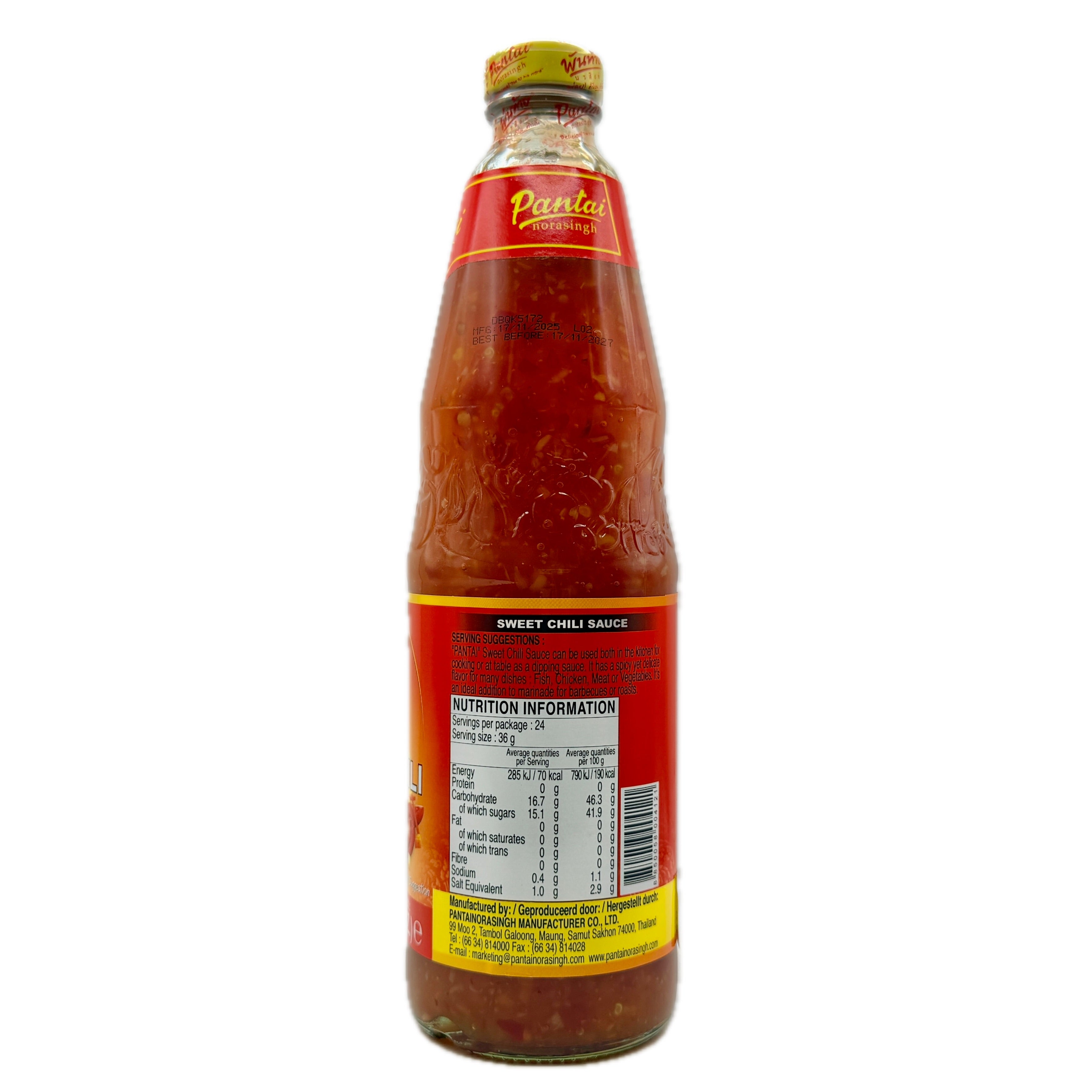 Pantai Norasingh Sweet Chilli Sauce 730ml - Nutrition Information