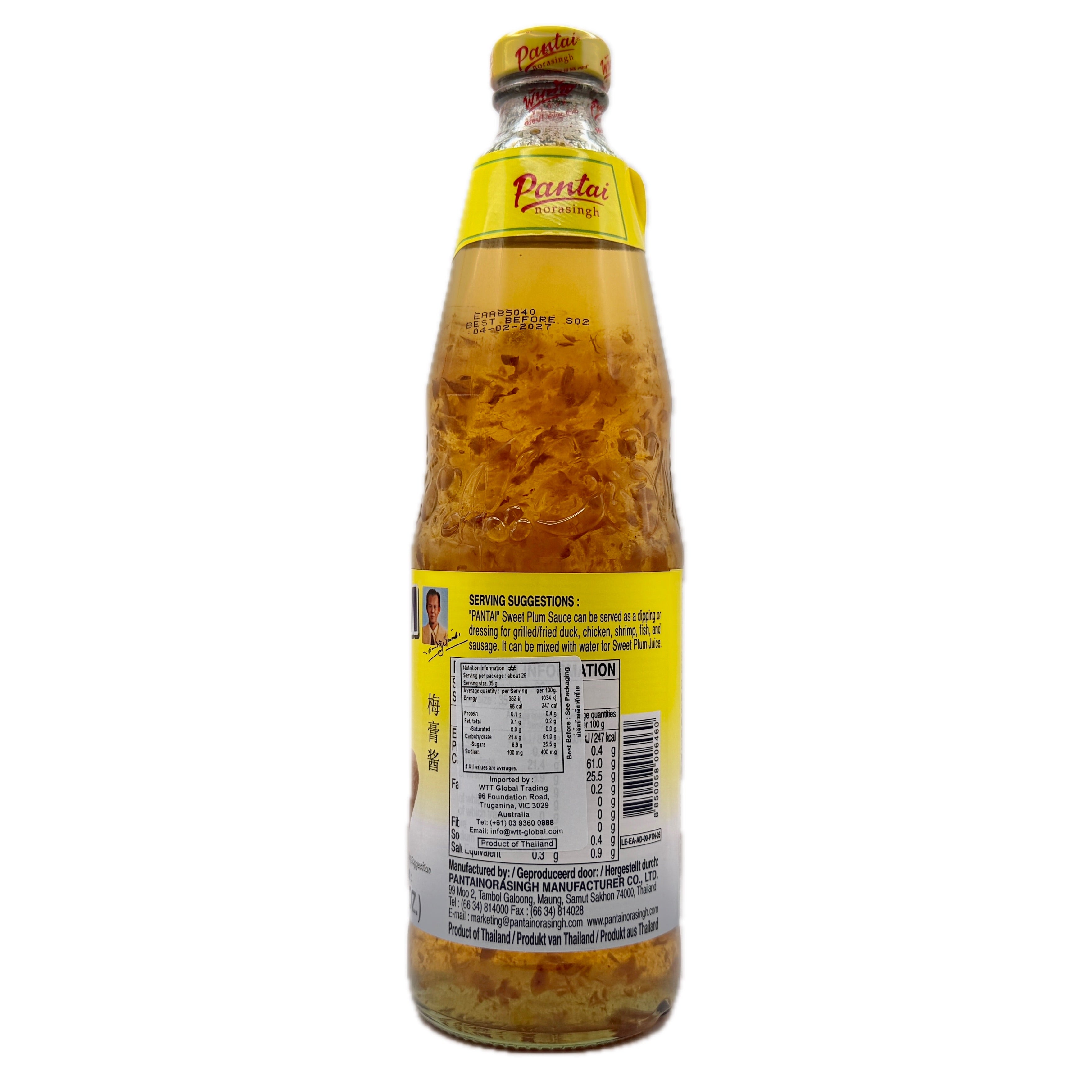 Pantai Norasingh Sweet Plum Sauce 730ml - Ingredients & Serving Suggestions