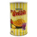 Paprika Potato Snack 68g yellow striped tin front with snack image