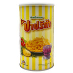 Paprika Potato Snack 68g yellow striped tin front with snack image